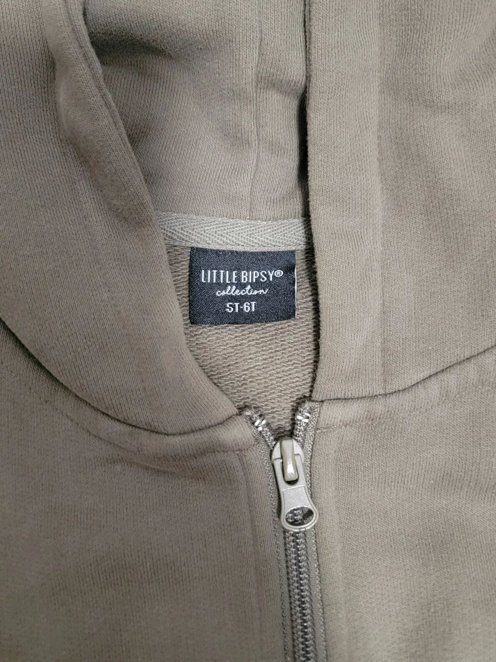 Little Bipsy 5T-6T Olive Zip-Up Hoodie